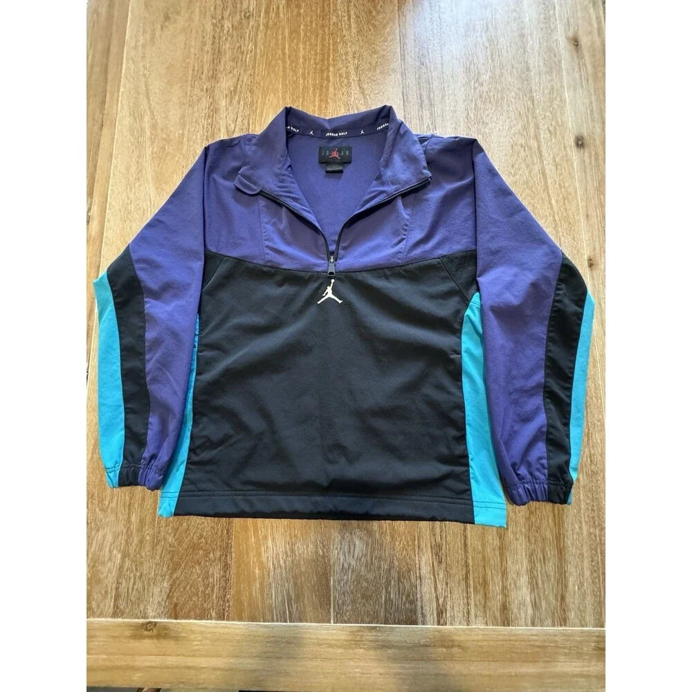 Nike Jordan Sport Men Golf Jacket S Purple Aquatone Vented Windbreaker DZ0553